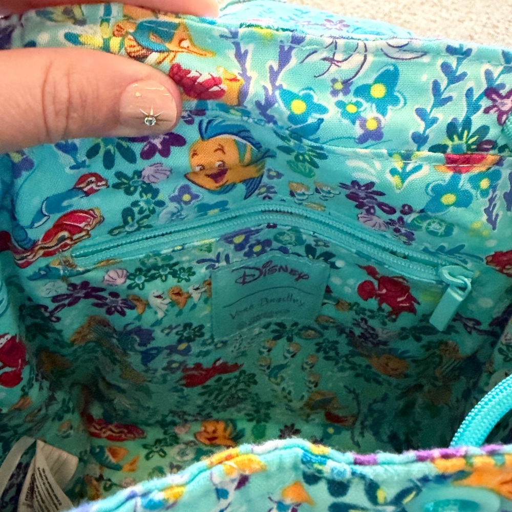 Vera Bradley x Disney The Little Mermaid Ariel Floral Small Backpack - Picture 4 of 4